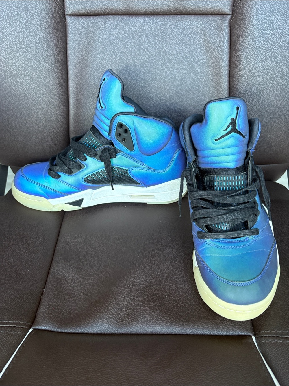 Jordan Iridescent Blue High-Top Sneakers